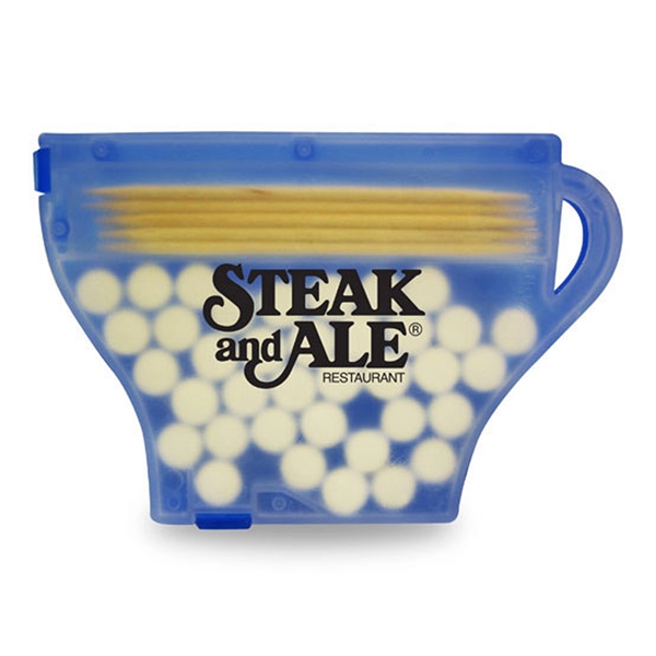 Translucent Blue color option for Coffee Cup Shaped Pick 'N' Mints