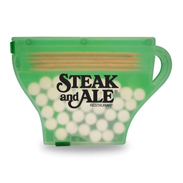 Translucent Green color option for Coffee Cup Shaped Pick 'N' Mints