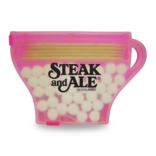 Translucent Pink color option for Coffee Cup Shaped Pick 'N' Mints