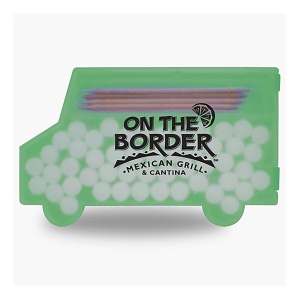 Translucent Green color option for Delivery Truck Shaped Pick 'N' Mints