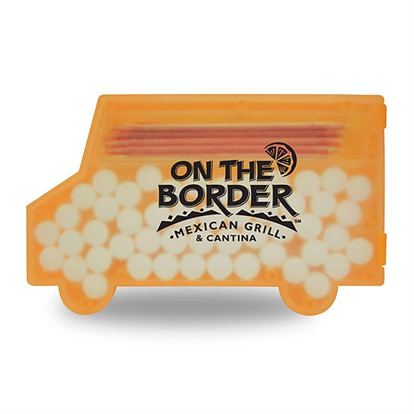 Translucent Orange color option for Delivery Truck Shaped Pick 'N' Mints
