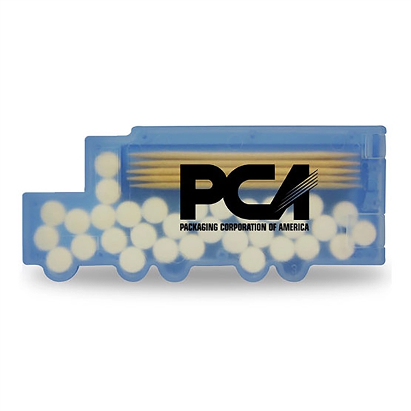 Translucent Blue color option for Semi Truck Shaped Pick 'N' Mints