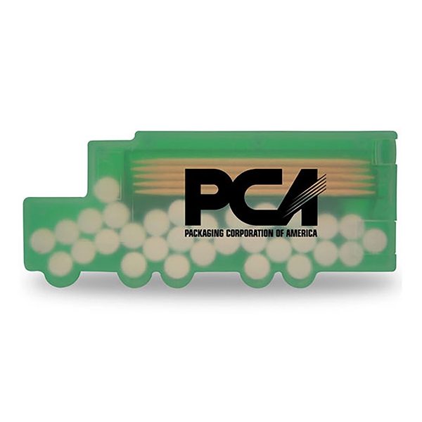 Translucent Green color option for Semi Truck Shaped Pick 'N' Mints