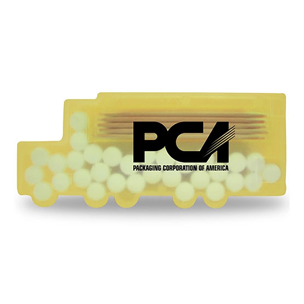 Translucent Yellow color option for Semi Truck Shaped Pick 'N' Mints