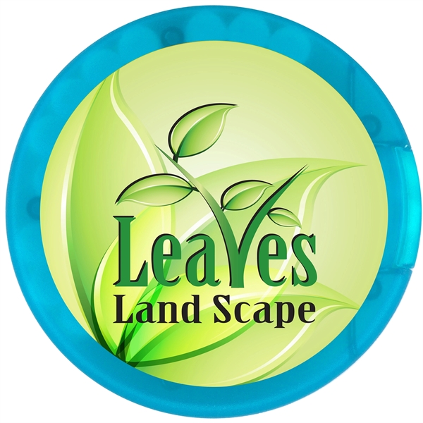 Translucent Teal color option for Round Credit Card Mints