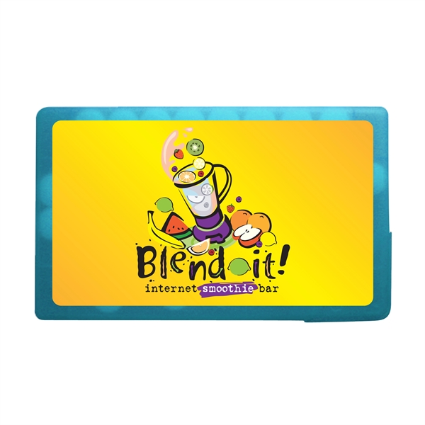 Translucent Teal color option for Rectangle Credit Card Mints