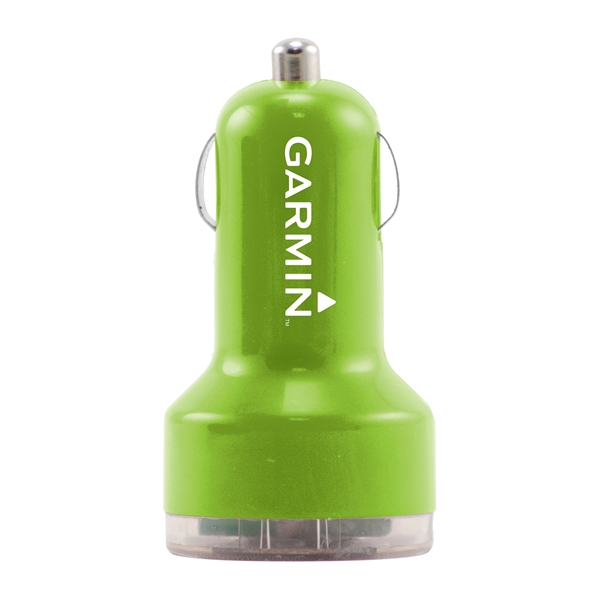 Green color option for Dual Usb Car Charger