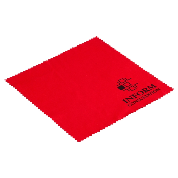 Medium Red color option for Premium 1 Color 6" X 6" Microfiber Cloth