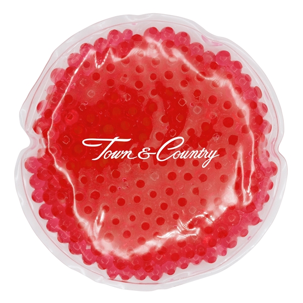 Red color option for Round Gel Tekbeads Hot/Cold Pack