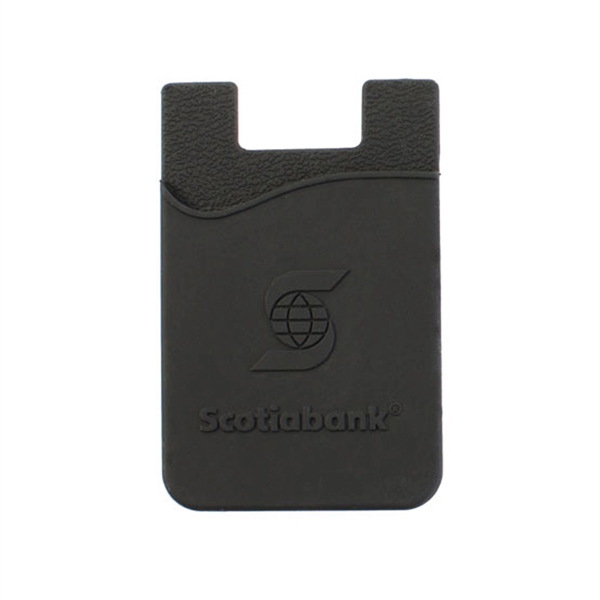 Black color option for Embossed Silicone Wallet