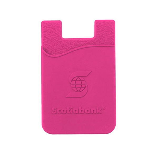 Pink color option for Embossed Silicone Wallet