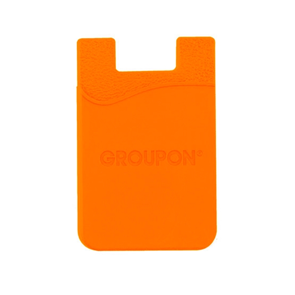 Orange color option for Debossed Silicone Wallet