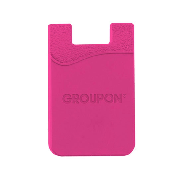Pink color option for Debossed Silicone Wallet