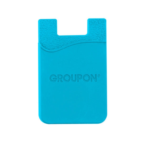 Teal color option for Debossed Silicone Wallet