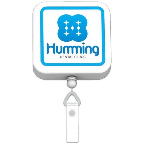 White color option for Square Badge Reel