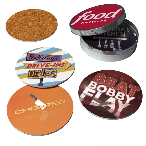 Full Color color option for Coasters In Tin