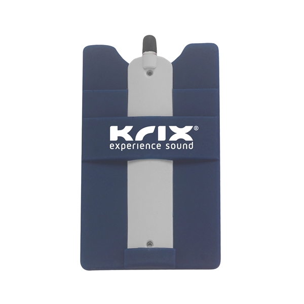 Navy Blue color option for Silicone Wallet With Stylus Stand
