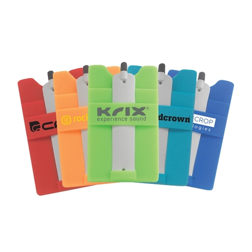 Main photo of Silicone Wallet With Stylus Stand