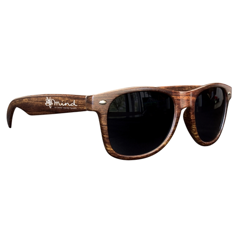 Main photo of Medium Wood Tone Miami Sunglasses
