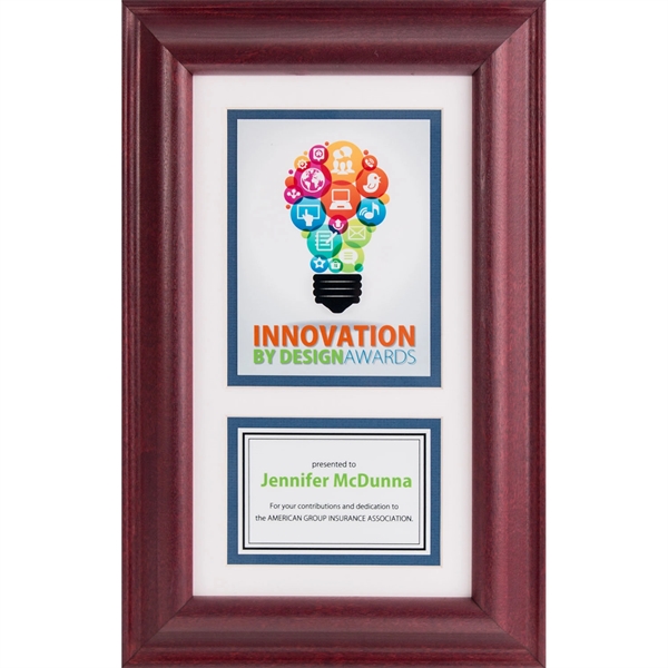 Rosewood color option for Rosewood Framed Award
