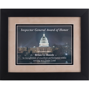 Photo of Wood Framed Award