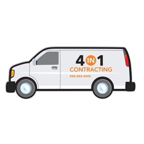 Main photo of Van Shaped Full Color Magnet