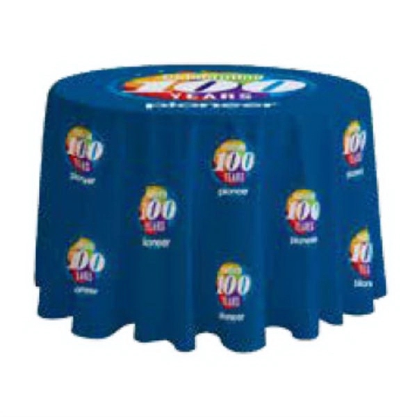 Custom color option for 4 Ft. Round Full Bleed Table Cover W/ 21" Overhang W/O Seam