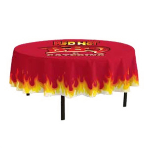Photo of 5 Ft. Round Full Bleed Table Cover W/ 15" Overhang W/O Seam