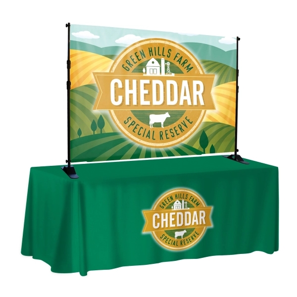 Custom color option for 6' W X 5' H Table Top Backdrop Kit