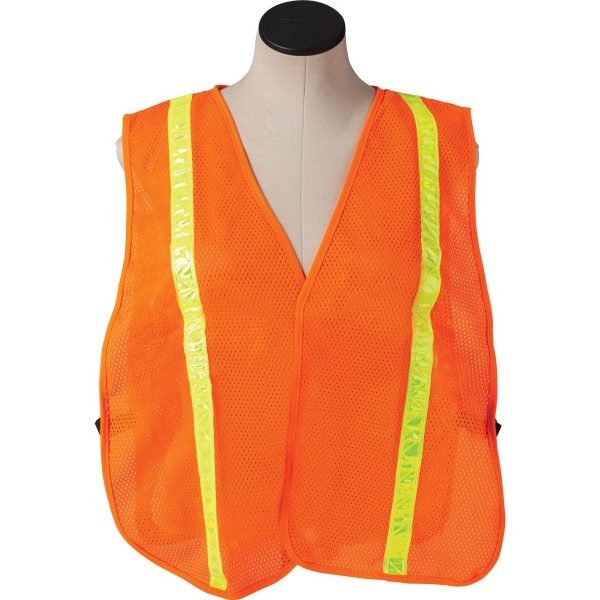 Orange color option for Safety Vest With Reflective Stripes