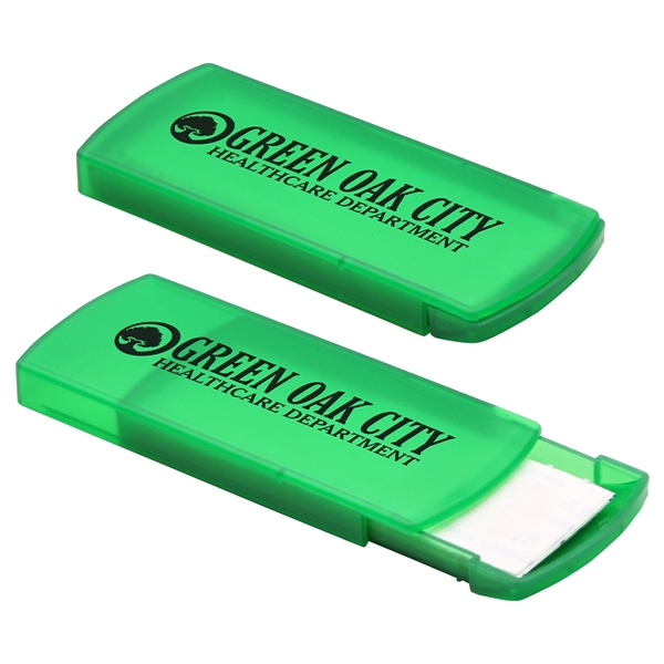 Clear Green color option for Slide Right Bandage Dispenser