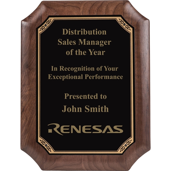 walnut color option for Wood Plaque