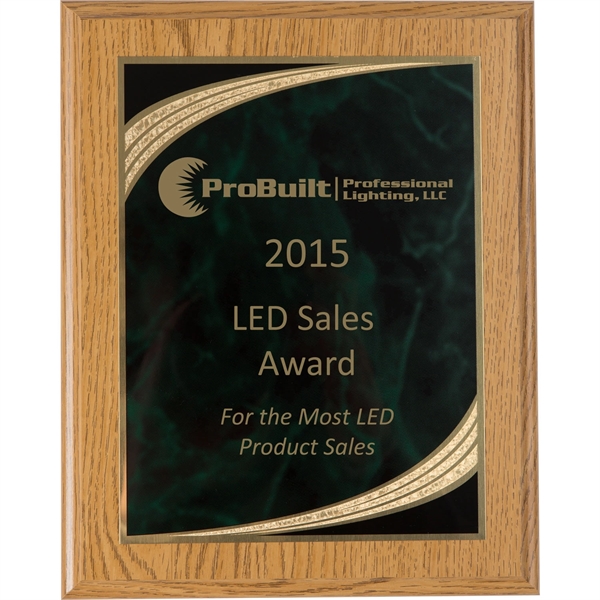Oak color option for Wood Plaque