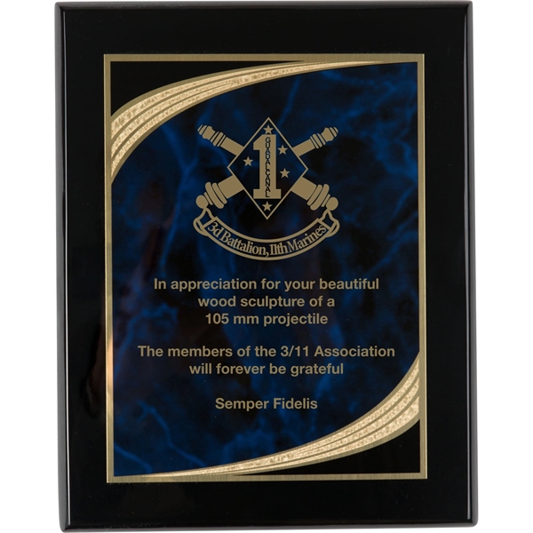 Jet Black color option for Wood Plaque