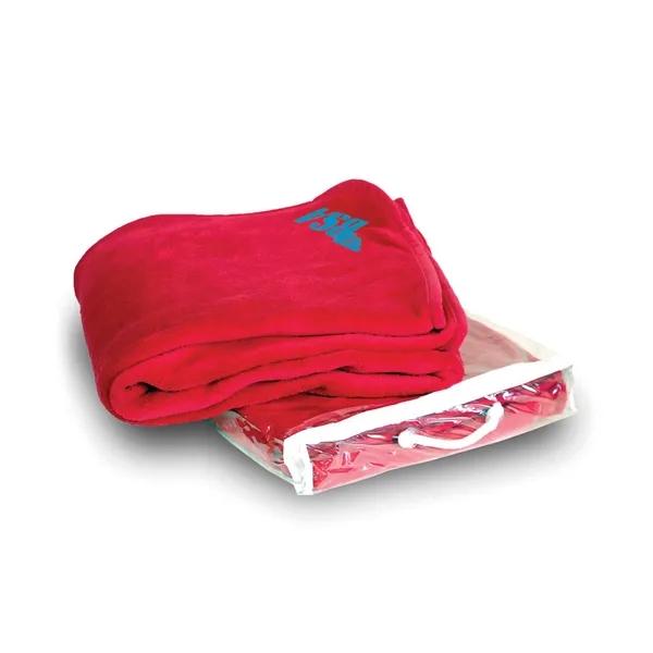 Red color option for Coral Fleece Blanket And Tumbler Combo Set