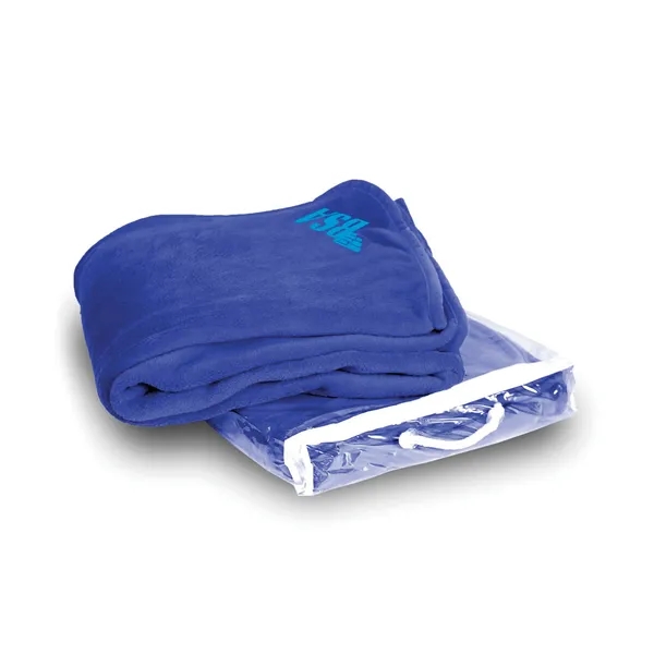 Royal Blue color option for Coral Fleece Blanket And Tumbler Combo Set