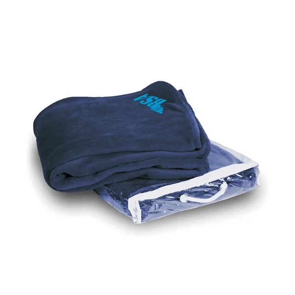 Navy color option for Promo Fleece Blanket And Tumbler Combo Set
