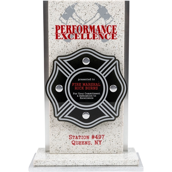 White-Clear color option for Stone And Acrylic Award