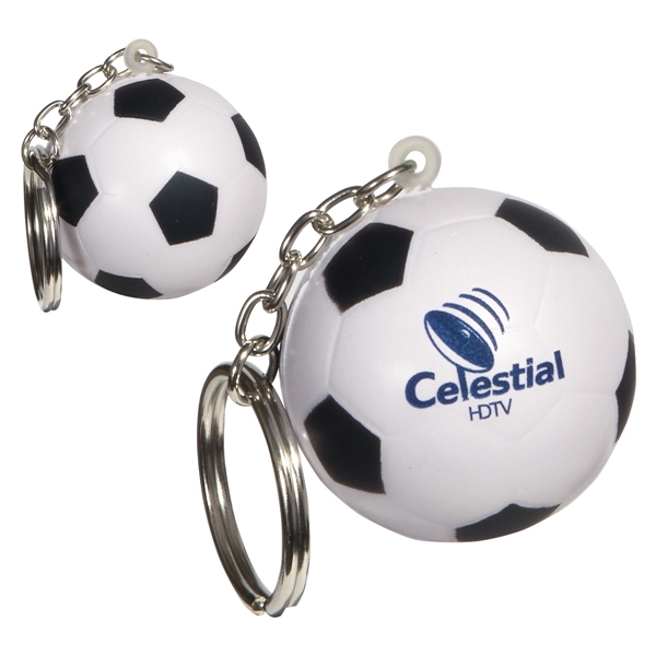 Bright White color option for Soccer Ball Key Chain