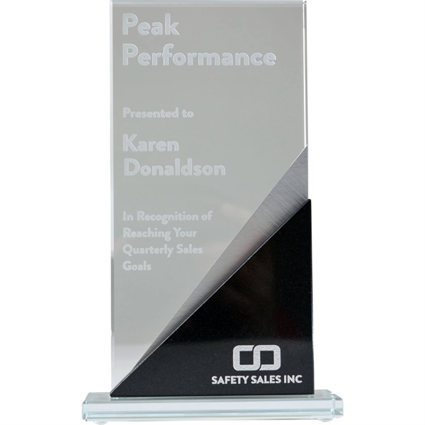 Black-Clear color option for Glass And Stone Award
