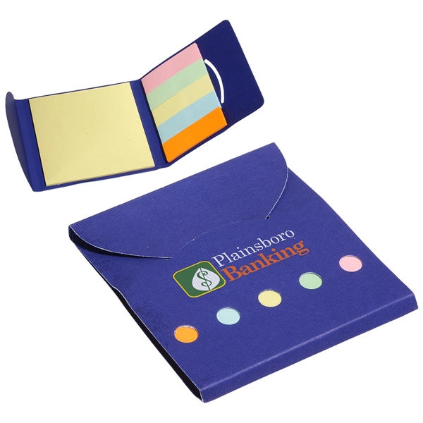 Medium Blue color option for Square Deal Sticky Note Wallet