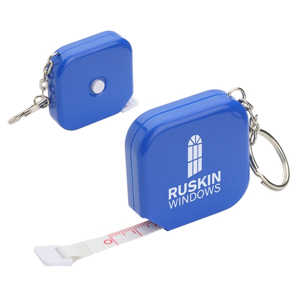Medium Blue color option for Square Tape Measure Key Chain