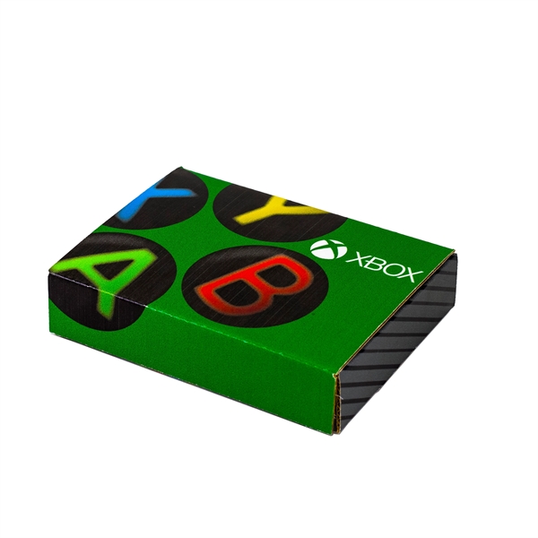 Multi color color option for 9.375" X 7" X 2" E Flute Tuck Box Double Side