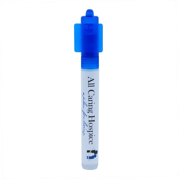 White-Blue color option for Square Billboard Cap Hand Sanitizer Spray