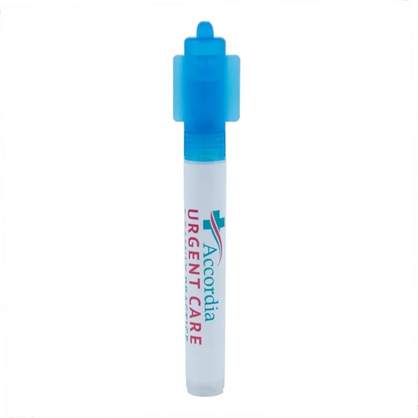 White-Teal color option for Square Billboard Cap Hand Sanitizer Spray