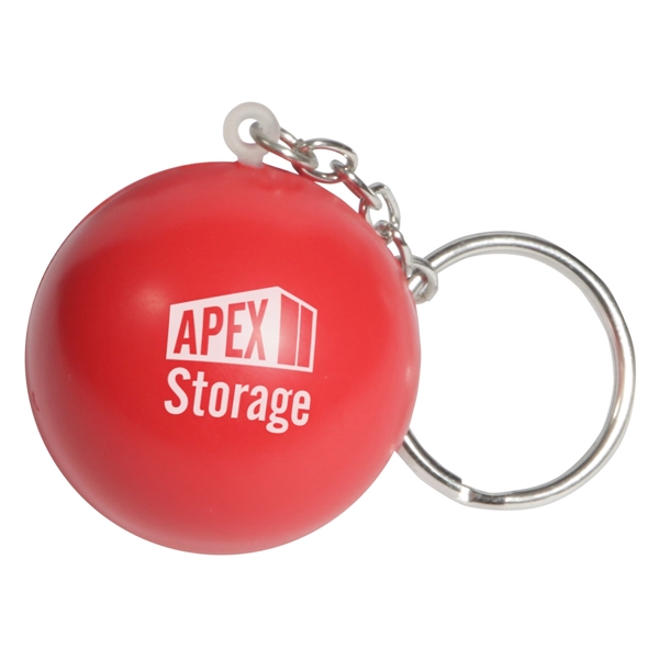 Medium Red color option for Stress Ball Key Chain