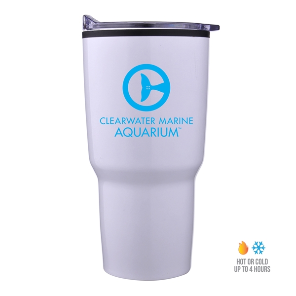 White color option for 30 Oz Economy Tapered Stainless Steel Tumbler