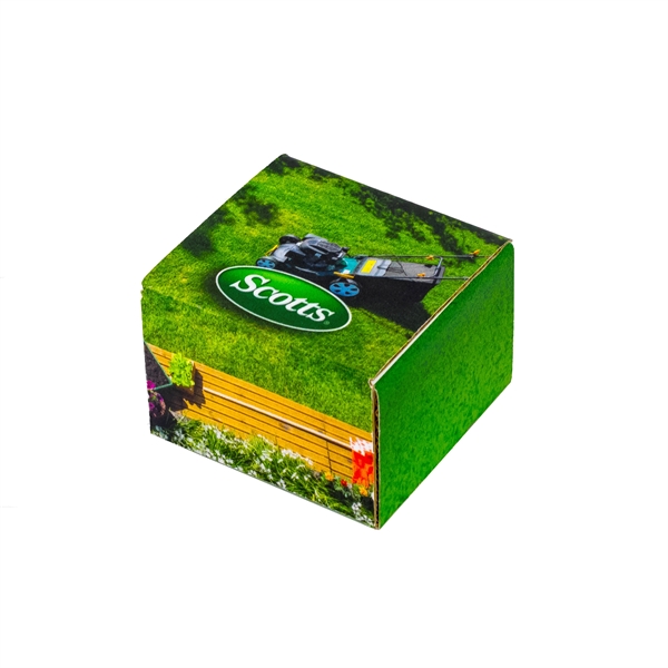 Multi color color option for 4" X 4" X 3" E Flute Tuck Box Double Side