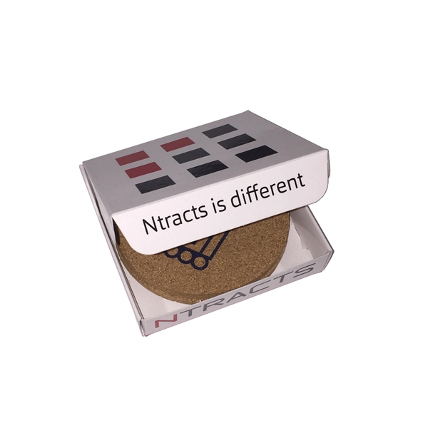 Multi Color color option for Cork Coaster Set In Box