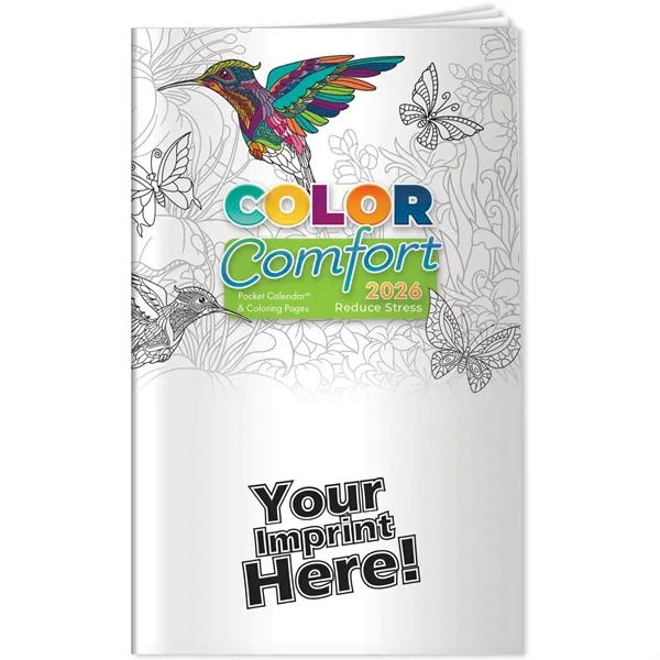 Multi Color color option for Pocket Calendar   2026 Reducing Stress Color Comfort
